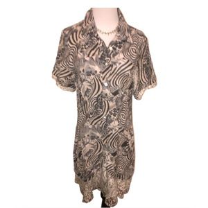 Gorgeous Animal print Linen dress by Marilu
